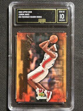 2003-04 Upper Deck LEBRON JAMES RC Freshman Season ROOKIE #33 GMA 10 GEM MINT